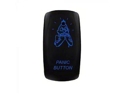 Quake LED Panic Button Rocker Switch ; Blue (Universal; Some Adaptation May Be Required)