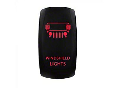 Quake LED Windshield Lights Rocker Switch; Red (Universal; Some Adaptation May Be Required)