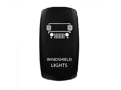 Quake LED Windshield Lights Rocker Switch; White (Universal; Some Adaptation May Be Required)