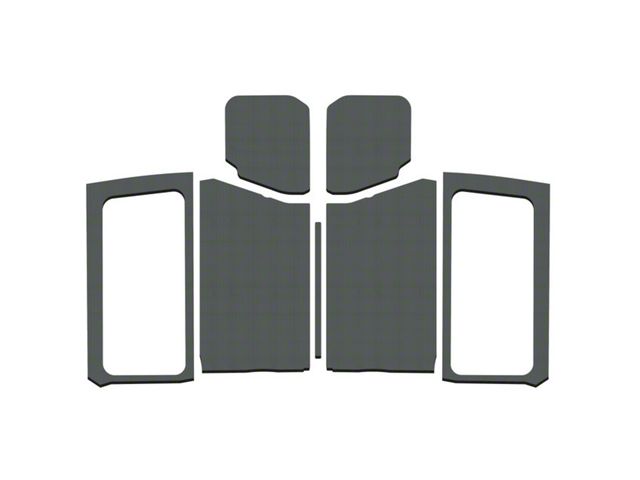 Boom Mat Complete Sound Deadening Headliner Kit; Gray Leather Look (18-24 Jeep Wrangler JL 2-Door w/ Hard Top)
