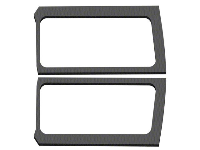 Boom Mat Sound Deadening Rear Side Window Kit; Gray Leather Look (18-24 Jeep Wrangler JL 2-Door w/ Hard Top)