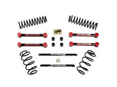 SkyJacker 2.50-Inch Dual Rate Long Travel Suspension Lift Kit with Standard Lower Links (97-02 Jeep Wrangler TJ)