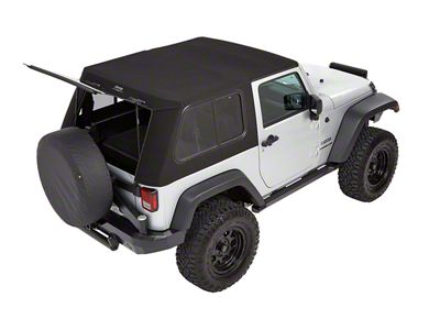 Bestop Trektop Pro Hybrid Slantback Soft Top; Black Twill (07-18 Jeep Wrangler JK 2-Door)