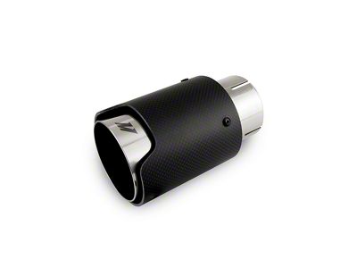 Mishimoto Carbon Fiber Exhaust Tip; 3.50-Inch; Polished (Fits 2.50-Inch Tailpipe)