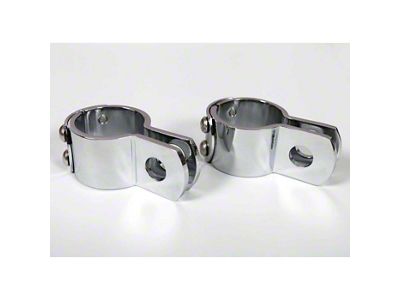 Quake LED 1-1/4-Inch Bar Clamp; Chrome (Universal; Some Adaptation May Be Required)