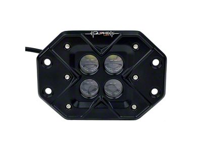 Quake LED 3-Inch Seismic Series Flush Mount RGB Accent Work Light; Flood Beam (Universal; Some Adaptation May Be Required)