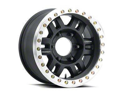 Vision Wheel Manx Beadlock Gloss Black Wheel; 17x8.5 (20-24 Jeep Gladiator JT)