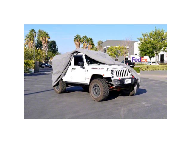 WELLvisors All Weather Overland Car Cover (07-18 Jeep Wrangler JK 4-Door w/ Roof Rack)