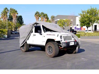 WELLvisors All Weather Overland Car Cover (07-18 Jeep Wrangler JK 4-Door w/ Roof Rack)