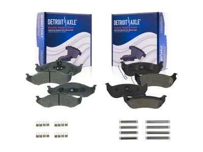 Ceramic Brake Pads; Front and Rear (03-06 Jeep Wrangler TJ w/ Rear Disc Brakes)