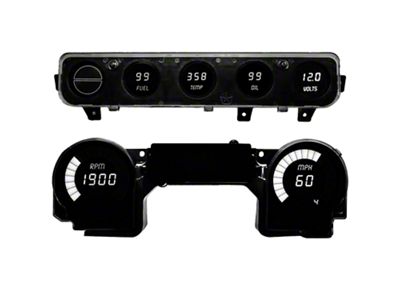 LED Digital Gauge Panel; White (92-95 Jeep Wrangler YJ)