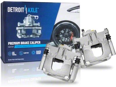 Solid Brake Rotor, Pad, Caliper, Brake Fluid and Cleaner Kit; Rear (07-18 Jeep Wrangler JK)