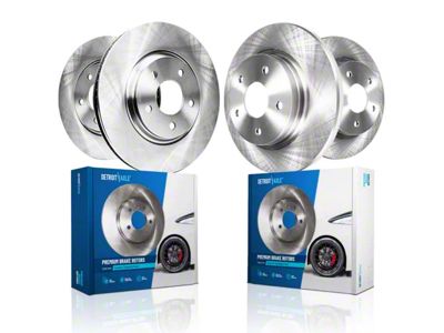 Vented Rotors; Front and Rear (03-06 Jeep Wrangler TJ w/ Rear Disc Brakes)