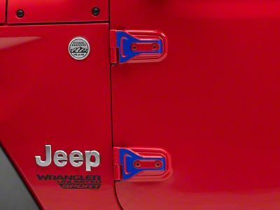 SEC10 Hinge Accent Decal; Blue (18-24 Jeep Wrangler JL)