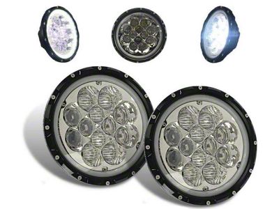 Extreme LED 7-Inch Arachnid Round LED Headlights with Adapters (97-18 Jeep Wrangler TJ & JK)