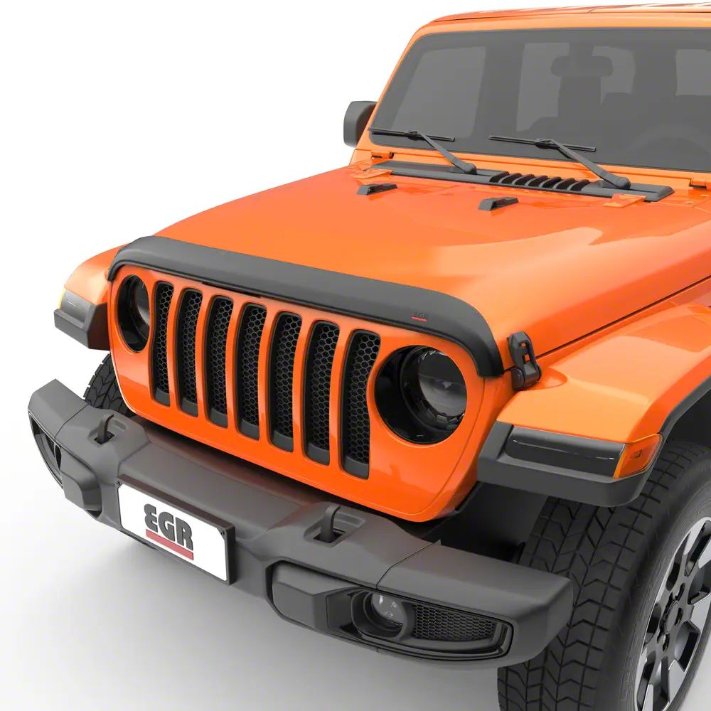 EGR Jeep Wrangler Superguard Hood Guard; Matte Black 305255 (1824 Jeep