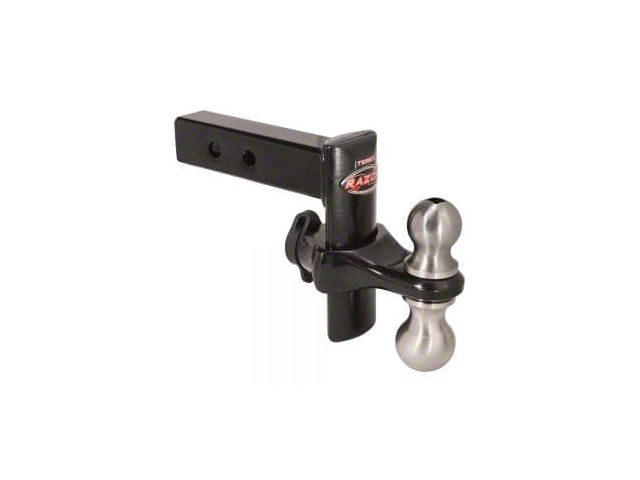 Trimax Locks 2-Inch Receiver Adjustable Dual Ball Mount with 2-Inch Ball and 2-5/16-Inch Ball and Locking Ball Mount; 6-Inch Drop and 6-Inch Rise; Black (Universal; Some Adaptation May Be Required)