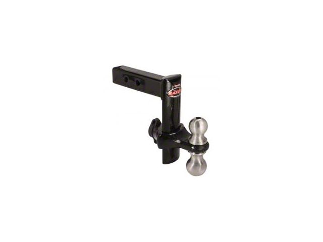 Trimax Locks 2-Inch Receiver Adjustable Dual Ball Mount with 2-Inch Ball and 2-5/16-Inch Ball and Locking Ball Mount; 8-Inch Drop and 8-Inch Rise; Black (Universal; Some Adaptation May Be Required)