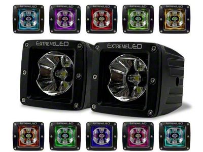 Extreme LED 3-Inch Extreme Series RGB LED Pod Lights (Universal; Some Adaptation May Be Required)
