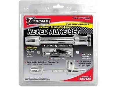 Trimax Locks 5/8-Inch x 3-1/2-Inch Receiver Lock and Adjustable Coupler Lock