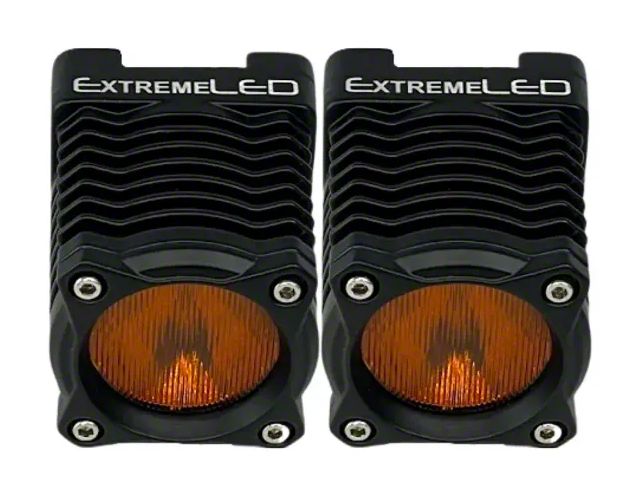 Extreme LED Extreme Stackerz 2-Inch Modular Amber LED Lights; Flood Beam (Universal; Some Adaptation May Be Required)