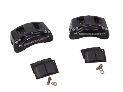 SSBC-USA M6-Moab Front 6-Piston Caliper and Performance Brake Pad Upgrade Kit; Black Calipers (18-24 Jeep Wrangler JL w/o HD Brake Package)