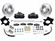 SSBC-USA Rear Disc Brake Conversion Kit with Built-In Parking Brake Assembly and Cross-Drilled/Slotted Rotors; Black Calipers (90-95 Jeep Wrangler YJ)