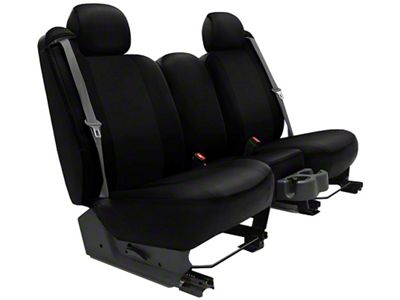 Neosupreme Custom 2nd Row Bench Seat Covers; Black/Black (18-24 Jeep Wrangler JL 2-Door)