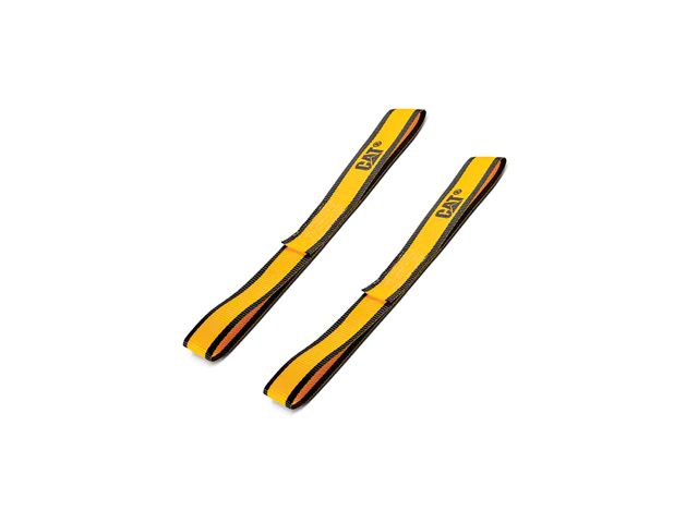 CAT 12-Inch x 1-1/2-Inch Yellow/Black Soft Hook Set; 2-Piece (Universal; Some Adaptation May Be Required)