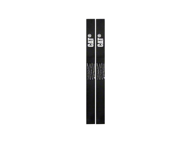 CAT 12-Inch x 1-Inch Black/White Soft Hook Set; 2-Piece (Universal; Some Adaptation May Be Required)