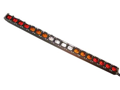 All Terrain Concepts 36-Inch Chase Series LED Light Bar; Race Blue Center Light (Universal; Some Adaptation May Be Required)