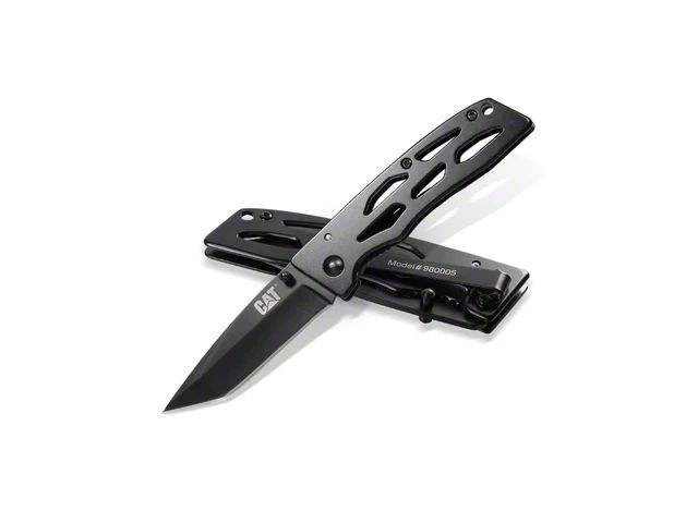 CAT 6-1/2-Inch Tanto Folding Knife (Universal; Some Adaptation May Be Required)