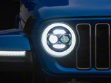 Raxiom 9-Inch Vader LED Headlights; Black Housing; Clear Lens (18-26 Jeep Wrangler JL)