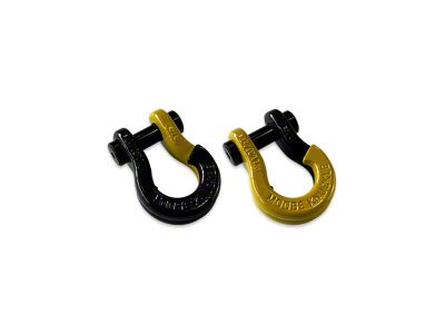 Moose Knuckle Offroad Jowl Split Recovery Shackle 5/8 Combo; Black Hole and Detonator Yellow