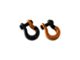 Moose Knuckle Offroad Jowl Split Recovery Shackle 5/8 Combo; Black Hole and Obscene Orange