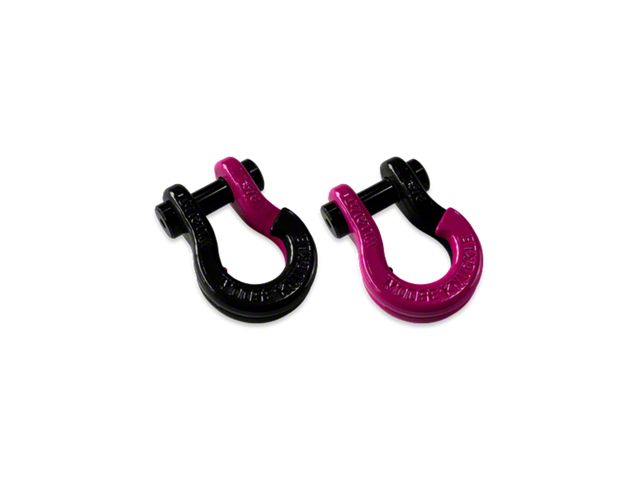 Moose Knuckle Offroad Jowl Split Recovery Shackle 5/8 Combo; Black Hole and Pogo Pink