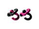 Moose Knuckle Offroad Jowl Split Recovery Shackle 5/8 Combo; Black Hole and Pogo Pink