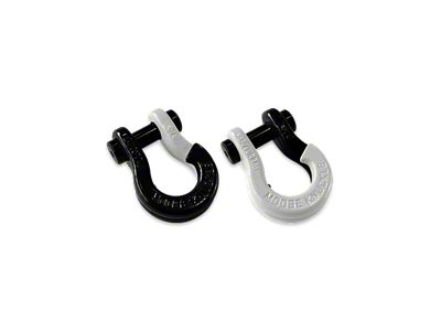 Moose Knuckle Offroad Jowl Split Recovery Shackle 5/8 Combo; Black Hole and Pure White