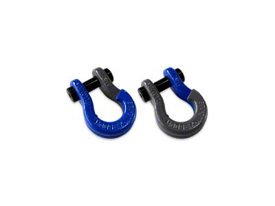 Moose Knuckle Offroad Jowl Split Recovery Shackle 5/8 Combo; Blue Balls and Gun Gray