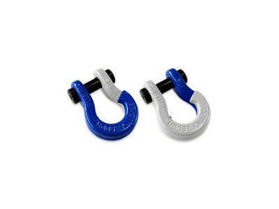 Moose Knuckle Offroad Jowl Split Recovery Shackle 5/8 Combo; Blue Balls and Pure White