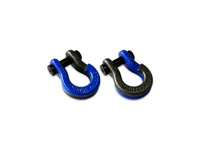 Moose Knuckle Offroad Jowl Split Recovery Shackle 5/8 Combo; Blue Balls and Raw Dog