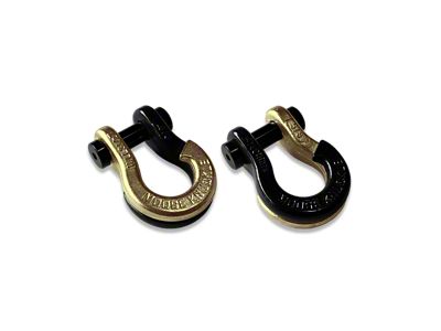 Moose Knuckle Offroad Jowl Split Recovery Shackle 5/8 Combo; Brass Knuckle and Black Hole