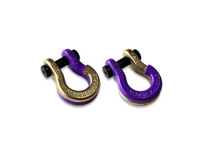 Moose Knuckle Offroad Jowl Split Recovery Shackle 5/8 Combo; Brass Knuckle and Grape Escape