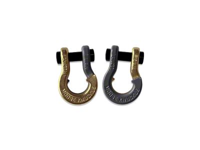 Moose Knuckle Offroad Jowl Split Recovery Shackle 5/8 Combo; Brass Knuckle and Gun Gray