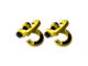 Moose Knuckle Offroad Jowl Split Recovery Shackle 5/8 Combo; Detonator Yellow and Detonator Yellow