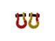 Moose Knuckle Offroad Jowl Split Recovery Shackle 5/8 Combo; Flame Red and Detonator Yellow