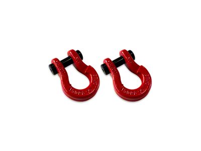 Moose Knuckle Offroad Jowl Split Recovery Shackle 5/8 Combo; Flame Red and Flame Red