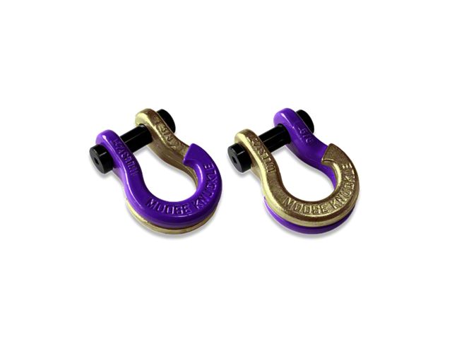 Moose Knuckle Offroad Jowl Split Recovery Shackle 5/8 Combo; Grape Escape and Brass Knuckle