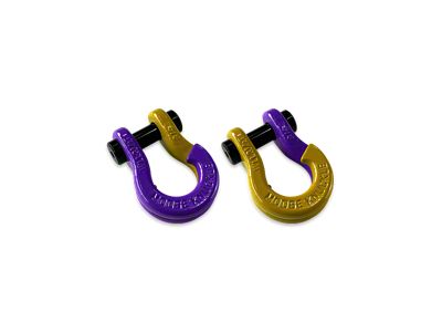Moose Knuckle Offroad Jowl Split Recovery Shackle 5/8 Combo; Grape Escape and Detonator Yellow