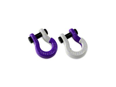 Moose Knuckle Offroad Jowl Split Recovery Shackle 5/8 Combo; Grape Escape and Pure White
